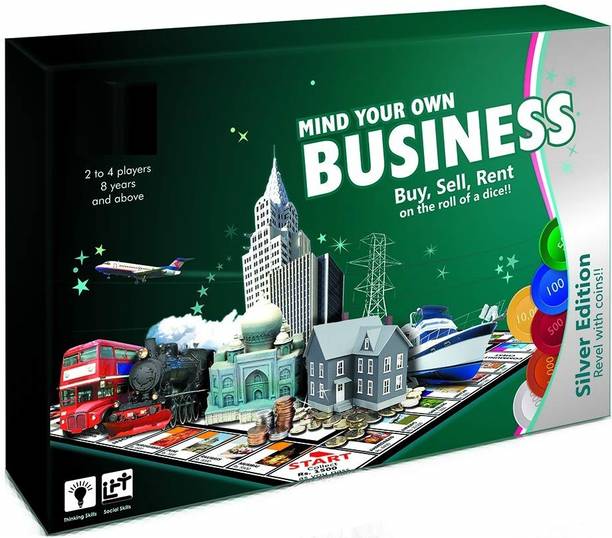 ARNIYAVALA Mind Your Own Business (Silver - Coin) Money & Assets Board Game