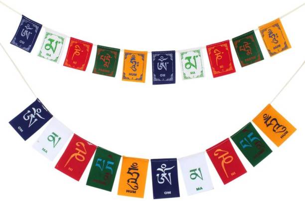 PARTY MIDLINKERZ Tibetan Prayer Flags Rectangle Car Window Flag Flag