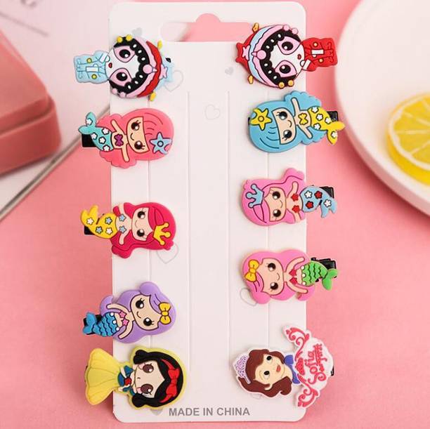 Pia Creations 10 Princess Mermaids Hair Clips Set Baby Hairpin For Kids Girls Toddler Barrettes Hair Accessories Hair Clip