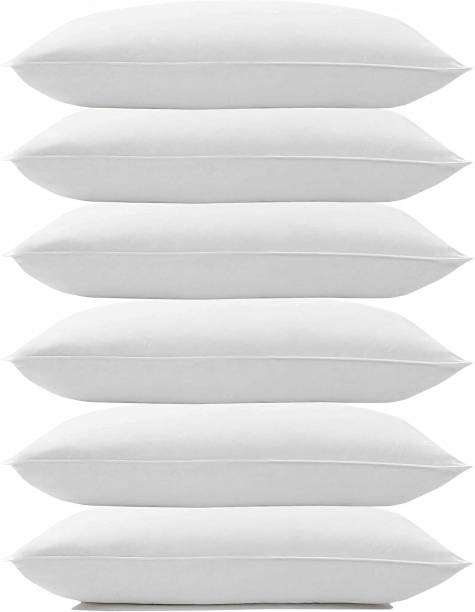SANJU BROTHER LUXORY Microfibre Solid Sleeping Pillow Pack of 6