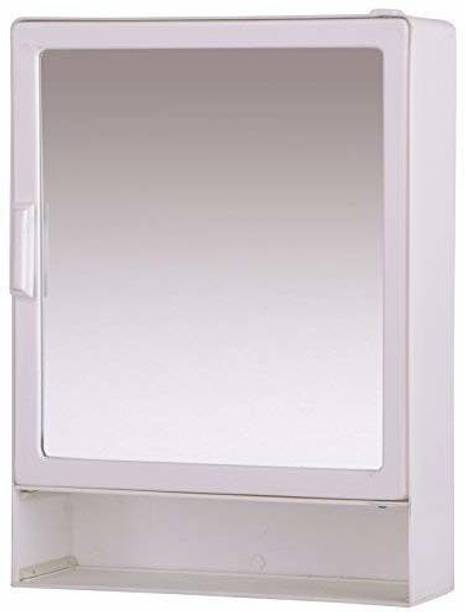 Riya enterprises Single Plastic Door Storage Bathroom Cabinet L-10, Width-4 Inch & Height 14 Inch Plastic Wall Shelf