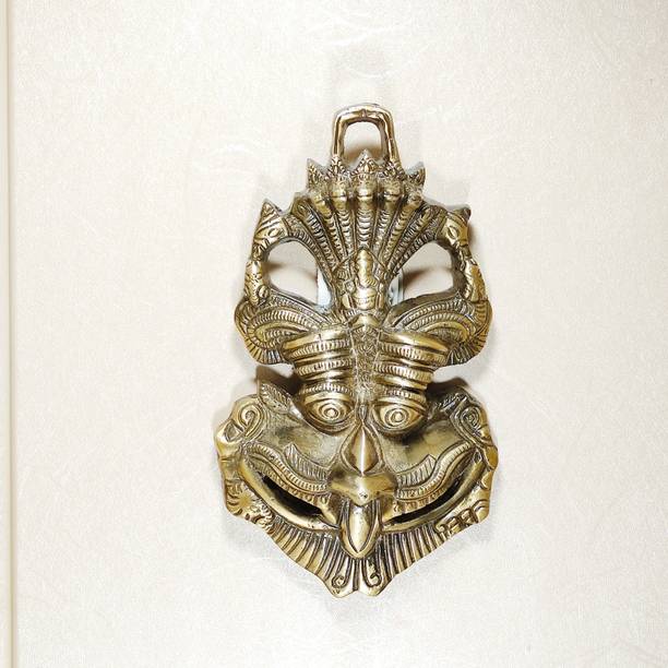 KridayKraft Metal Nazar Battu with Naag Ganesha for Evil Eye Protection and Nazar Suraksha (Bad Eye), Suraksha Kawach Mask for Home,Office Wall & Door Hanging Decor Accessories,Feng Shui Vastu Showpiece ... डेकोरेटिव शोपीस  -  16.5 cm