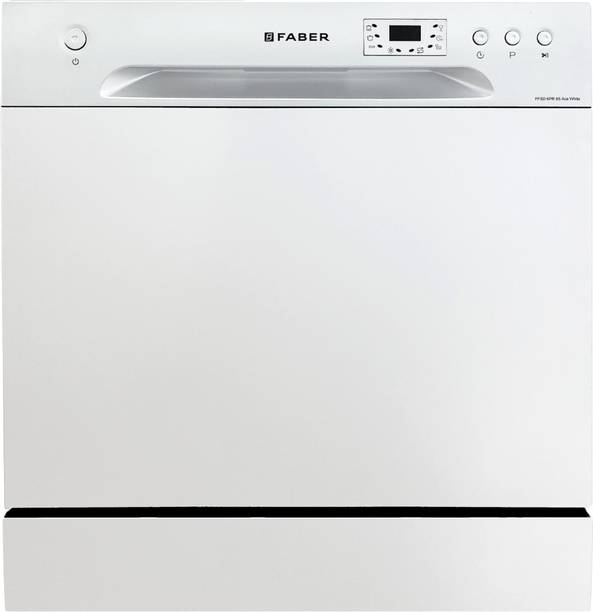 FABER FFSD 6PR 8S ACE WHITE Free Standing 8 Place Settings Intensive Kadhai Cleaning| No Pre-rinse Required Dishwasher