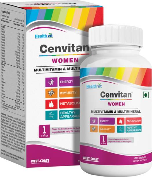HealthVit Cenvitan Women Multivitamin & Multimineral for Energy and Immunity - 60 Tablets