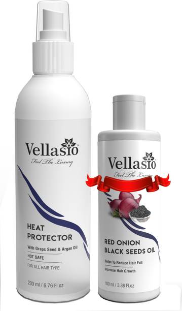 vellasio Heat protector(200 ml) With Free Red Onion Black Seed Oil(100 ml)