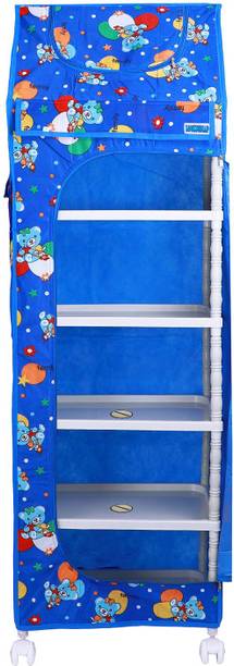 LOOKNSNAP Baby 6 Shelve Unbreakable Material PVC Collapsible Wardrobe