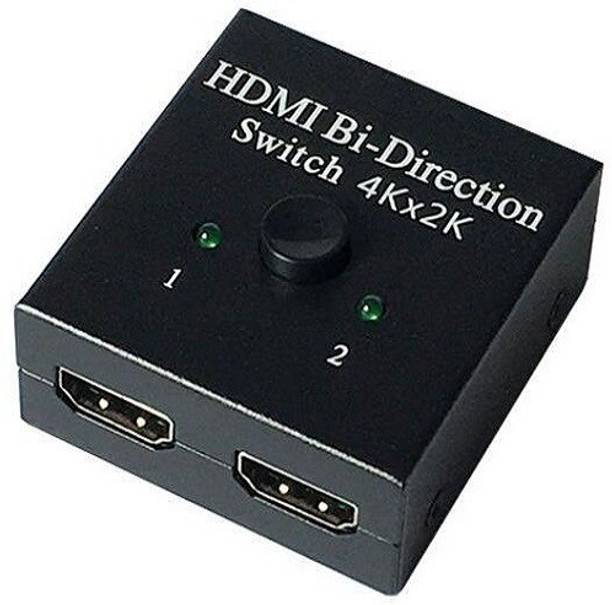 techut HDMI Switch Splitter, 2 Port Bi-Directional Manual HDMI Switch 2 in 1 Out or 1 in 2 Out Splitter Media Streaming Device