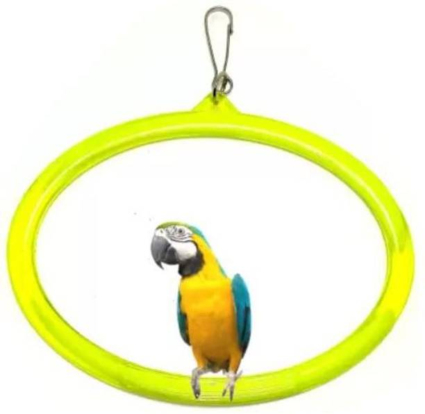 KAPOOR PETS New Classic Colorful Swing Bird Toy, Chew Toy For Birds Plastic Chew Toy For Bird YELLOW SMALL Bird Play Stand