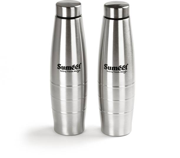 Sumeet Ovatus Stainless-Steel Leak-Proof Water Bottle / Fridge Bottle -1000ML- (Set of 2) 1000 ml Bottle