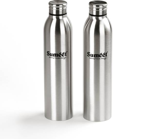 Sumeet Sleek Stainless-Steel Leak-Proof Water Bottle / Fridge Bottle -1000ML- (Set of 2) 1000 ml Bottle