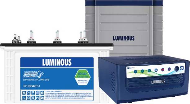 LUMINOUS EcoVolt850+PC18042TJ+Trolly Tubular Inverter Battery