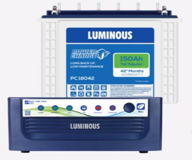 LUMINOUS EcoVolt1250+PC18042TT Tubular Inverter Battery