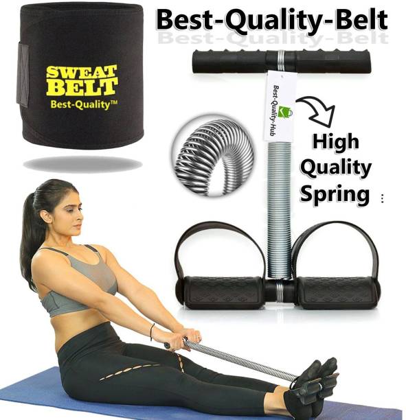 Best-Quality-Hub Combo Tummy Trimmer with Sweat Belt Home Gym Fitness Accessory Kit Kit