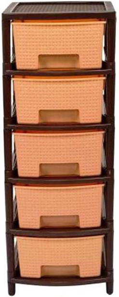N H Enterprise Multipurpose Storage Kitchen Use 5 Layer Large Size Plastic Free Standing Chest of Drawers
