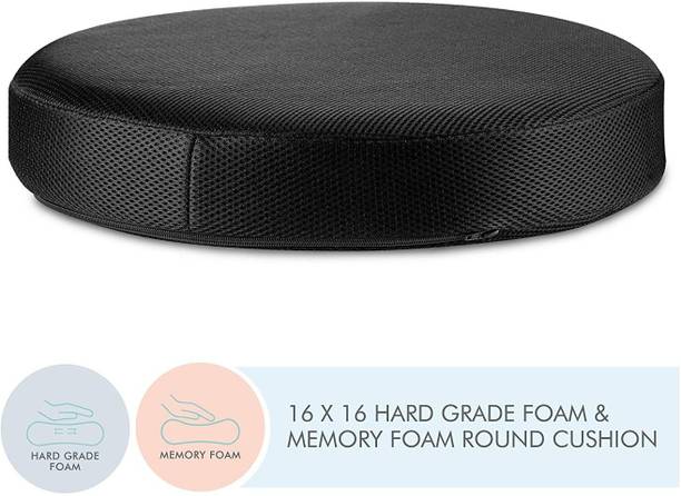 The White Willow 16 Inch Round Orthopedic Medium Firm High Resilience Memory Foam Solid Chair Pad Pack of 1