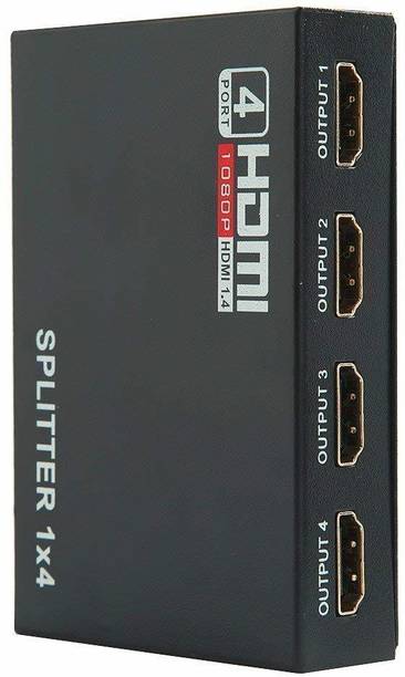 ULTRABYTES HDMI Splitter 1 in 4 Out 1080P HDMI 1x4 Splitter Media Streaming Device