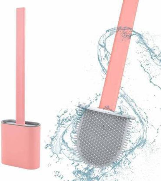 OYLI Silicone Toilet Brush with Holder Stand , Brush fo...