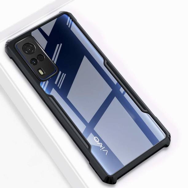 MOBIDEER Back Cover for Vivo Y31, Transparent Hybrid Hard PC Back TPU Bumper