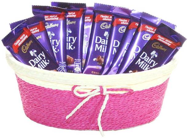 Cadbury Delicious Dairy Milk (13.2g.) Chocolate Gift Basket | Chocolate Gift for Rakhi, Diwali, Christmas, Birthday, Anniversary, Holi Bar