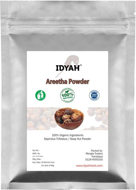 Idyah Reetha/Ritha/Soapnuts (Sapindus Mukorossi) Powder For Silky & Smooth Hair (250 Gram )