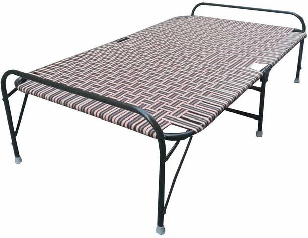 manzees Wrought Iron Folding Bed High Quality Material for Adults Kids Metal Single Bed