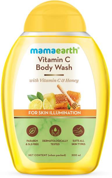 MamaEarth "Vitamin C Body Wash with Vitamin C & Honey for Skin Illumination - 300ml "