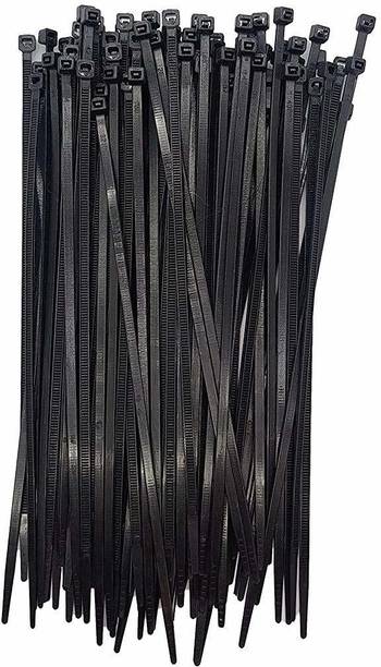 STAR SUNLITE Premium 4 Inch (100 mm) Long Nylon Self Locking Black Cable Ties (100 Pieces, 100 mm x 2.5 mm) Belt Tie Rack