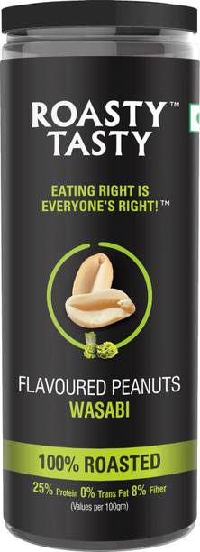 Roasty Tasty Roasted Flavoured Peanuts, Hot Wasabi, 600g(pack of 4 150gm each)