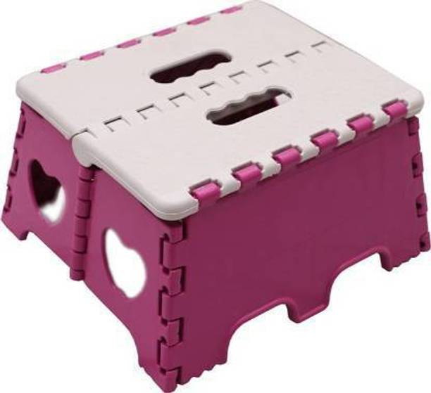 Billam 7 inch Bedroom & Kitchen Folding stool (pink/white) Stool