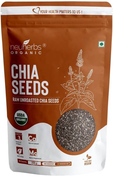 Neuherbs Raw Unroasted Chia Seeds with Fiber for Weight loss Management