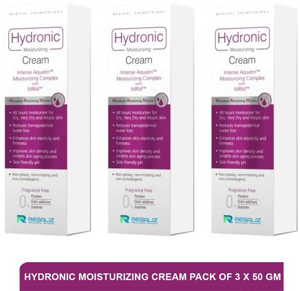 HYDRONIC Moisturizing Cream | Best Face Cream For Dry Skin (Pack of 3)50g