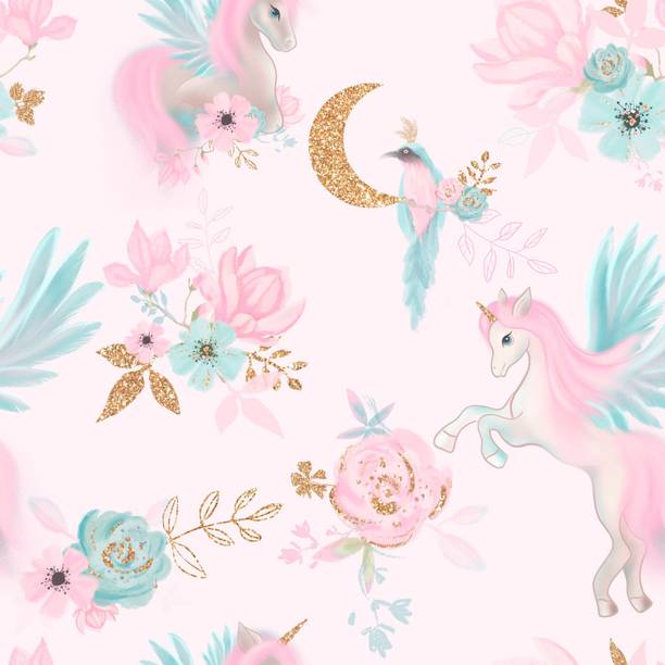 DWELLSINDIA Fantasy Pink Wallpaper