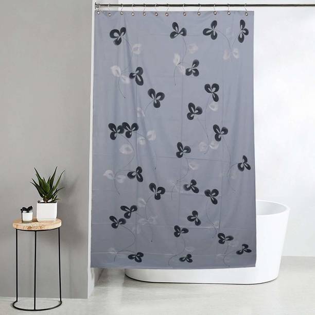KUBER INDUSTRIES 214 cm (7 ft) PVC Blackout Shower Curtain Single Curtain