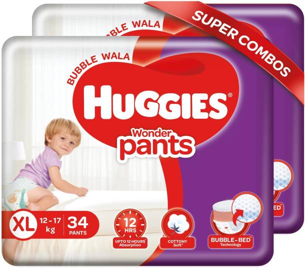 Huggies Wonder Pants Combo Packs with Bubble Bed Technology Diapers - XL