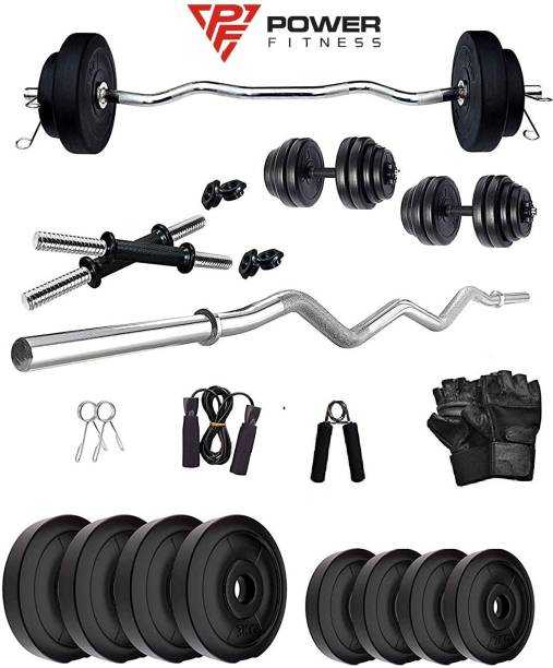 POWER FITNESS 20 kg 20 KG CURL Home Gym Combo