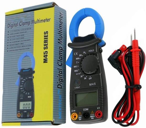 GoodsBazaar M45 Mini Portable Digital Clamp Meter Professional Electrical Handheld LCD Tester Digital Multimeter