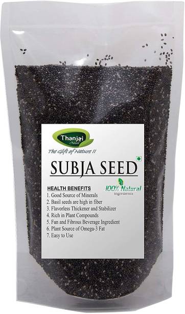 THANJAI NATURAL Sabja Seeds|Basil Seeds|Tukmaria Seeds|Falooda Seeds 1st Quality Seed