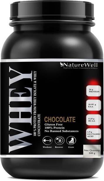 Naturewell Beginners Whey Protein Powder Gym Supplement Chocolate Pro Whey Protein
