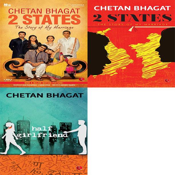 Half Girlfriend + 2 States: The Story Of My Marriage + 2 States The Story Of My Marriage (Set Of 3 Books)