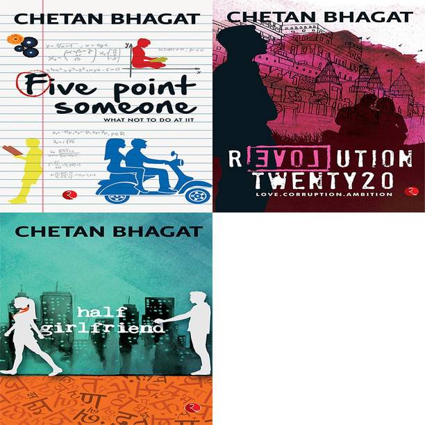 Half Girlfriend + Revolution Twenty 20: Love. Corruption. Ambition + Five Point Someone ; What Not To Do At IIT (Set Of 3 Books)