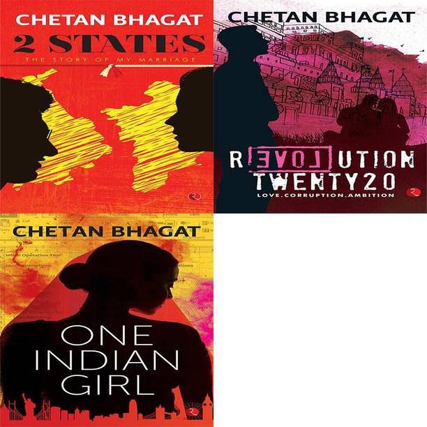 One Indian Girl + Revolution Twenty 20: Love. Corruption. Ambition + 2 States: The Story Of My Marriage (Set Of 3 Books)