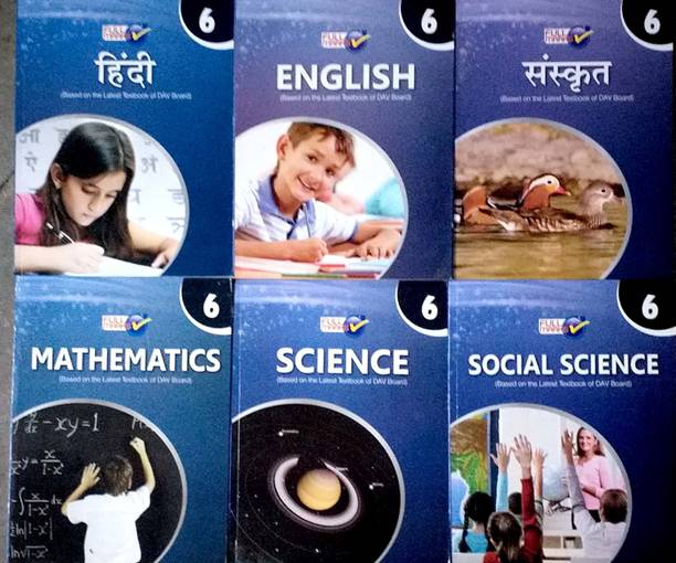 Full Marks Combo Class 6 English + Hindi + Sanskrit + Mathematics + Science + Social Science DAV Based On The Latest Taxt Book Of DAV Board