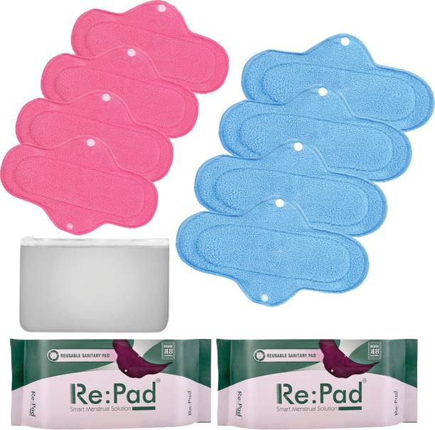 Re:pad Reusable Pad-4 Maxi + 4 Super Sanitary Pad
