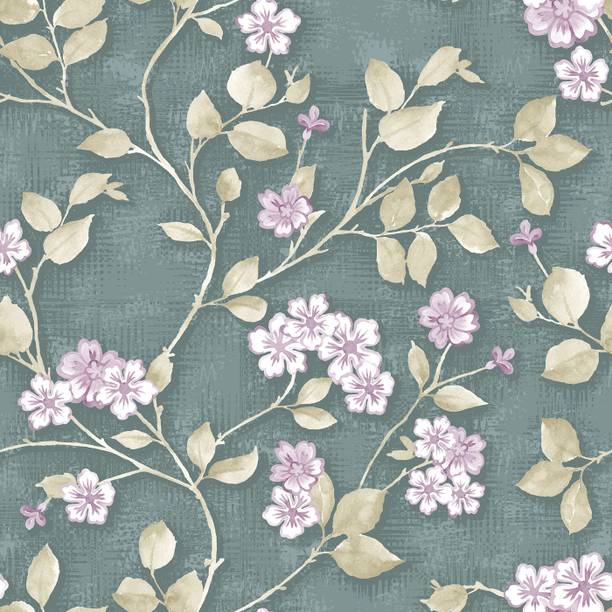 DWELLSINDIA Floral & Botanical Multicolor Wallpaper