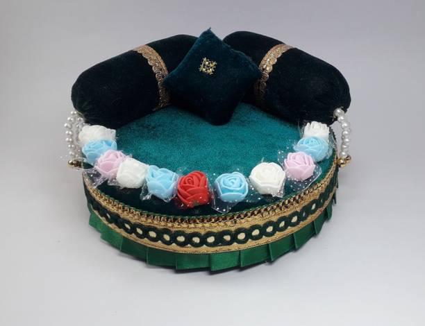 R D Handicraft thakur ji singhasan,Laddu gopal ji Singhasan Silk All Purpose Chowki