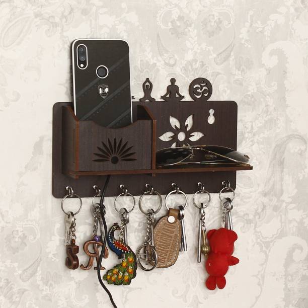 CAPIO ART Yoga Mudra with Mobile Stand Wood Key Holder