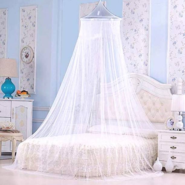 Maruti Enterprise Portable Double Bed7*7 (Round-Canopy) Polyester Washable Adults Mosquito Net