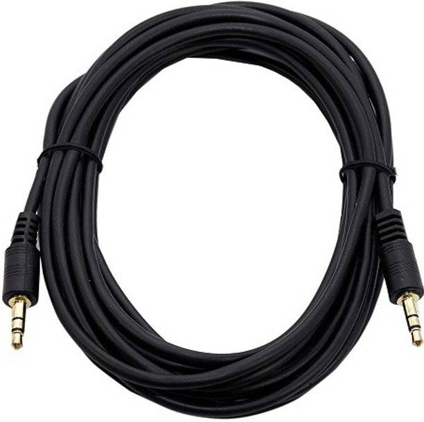 JAMUS AUX Cable 5 m 5 meter 5 m AUX Cable (Compatible with speaker, Black)