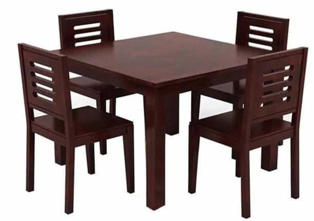 FUREON Solid Wood 4 Seater Dining Set
