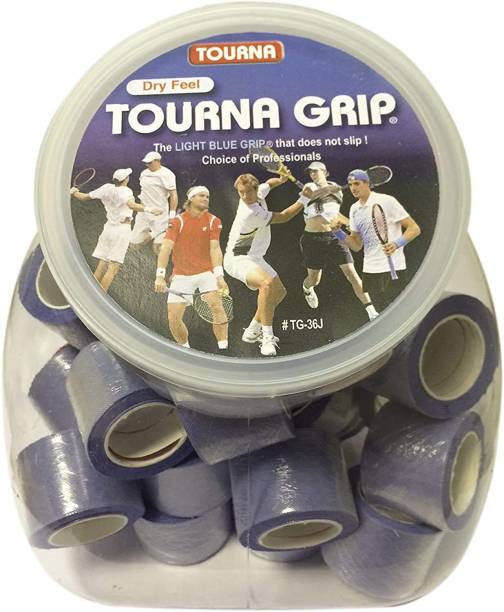 Tourna Grip Original XL, 36 Single roll in a Jar (Blue) - TG-36 Smooth Tacky